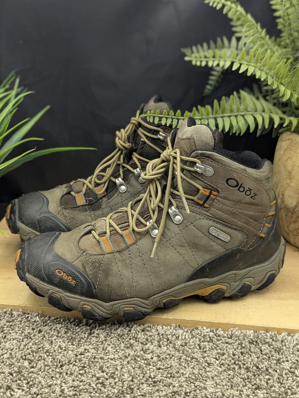 Oboz Bridger Mens Size 8.5 Hiking Boots Walking Camping Women's Equivalent Sz 10